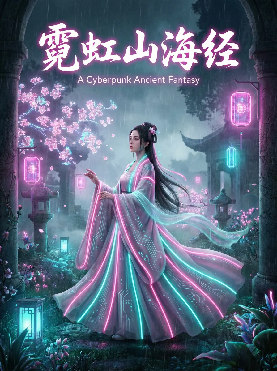 六指琴魔电视剧 古风奇缘短剧 - 霓虹山海经海报